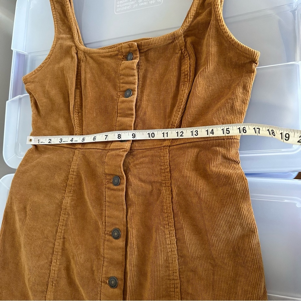SO Button Down Corduroy Pinafore Dress Size Large Academia Cottagecore Retro - Picture 6 of 12